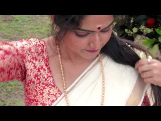 sarbani in white kerala cotton saree   south indian look   episode 2   the bong